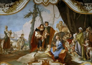 Rachel Hiding the Teraphim před svým otcem Labanem, asi 1728.