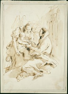 Svatá rodina, svatý Josef s knihou od Giambattista Tiepolo
