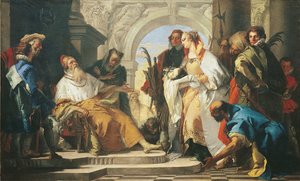 Svatí patroni rodiny Crotta od Giambattista Tiepolo