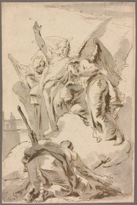 Tři andělé zjevení Abrahamovi od Giambattista Tiepolo