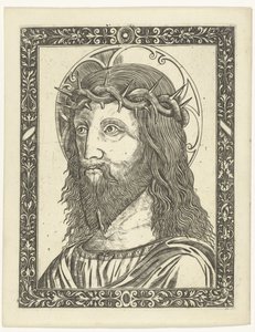Hlava Krista s trnovou korunou v rámu od Giampietrino Birago (attributed to)