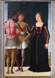 Brutus, Lucretia a Collatinus, asi 1490 (olej a tempera na desce) od Gian Francesco de