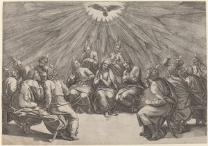 letnice od Gian Jacopo Caraglio after Raphael