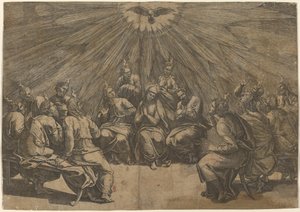 letnice od Gian Jacopo Caraglio after Raphael