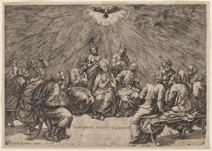 letnice od Gian Jacopo Caraglio, after Raphael