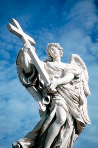 Anděl nesoucí kříž, z Ponte St Angelo, Řím, Itálie, 1669 od Gian Lorenzo Bernini