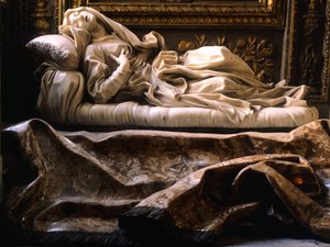 Itálie, Řím, kostel San Francesco Ripa, blahoslavená Ludovica Albertoni od Gian Lorenzo Bernini