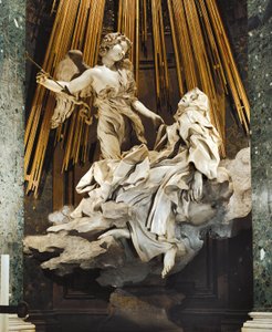 Itálie, Řím, Kostel Santa Maria della Vittoria, Extáze svaté Terezie z Avily od Gian Lorenzo Bernini