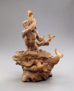 Triton s mořským hadem, cca 1630 (terakota)