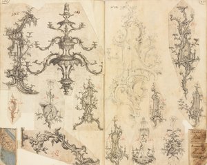 Scrapbook of Working Designs, ca. 1760. od Gideon Saint
