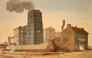 Pohled na Clink Street Waterworks, Southwark