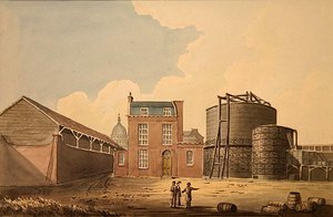 Pohled na Phoenix Gas Works, Bankside