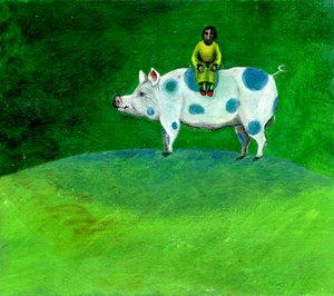 Moje prase modroskvrnné mě vzalo domů, 2003 od Gigi Sudbury