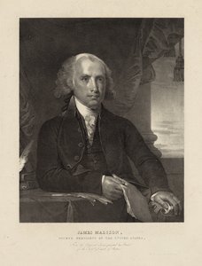 James Madison, čtvrtý prezident Spojených států, c.1828 (litho)
