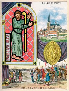 Opat Suger, francouzští opatové-státníci, 1898 od Gilbert
