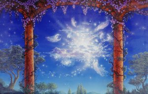 Návrat domů, 2001 (akryl na desce) od Gilbert Williams