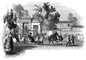 Vystoupení na veřejnosti místokrále za účasti jeho družiny, 1847