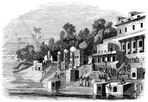 Oblíbená manželka Afzul Khan připravující se na suttee, 1847