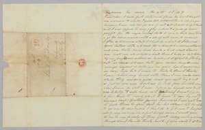 Dopis Samuelu Foxovi od Gilese Saunderse týkající se obchodu s otroky, 9. března 1847. od Giles Saunders