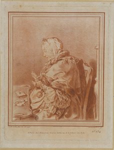 Portrét Madame Geoffrin 1699-1777, 1770. od Gilles Demarteau