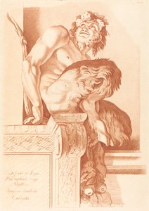 satyr od Gilles Demarteau the Elder after René Michel Slodtz after Annibale Carracci