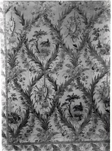 Hedvábná tapeta z ložnice císařovny, 1787 (hedvábí) od Gilles Gaudin
