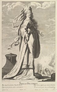 Delphic Sibyla, ca. 1635. Tvůrci: Gilles Rousselet, Abraham Bosse.