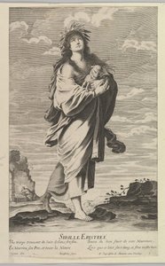 Eritrejská Sibyla, ca. 1635. Tvůrci: Gilles Rousselet, Abraham Bosse. od Gilles Rousselet and Abraham Bosse