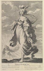 Evropská Sibyla, ca. 1635. Tvůrci: Gilles Rousselet, Abraham Bosse.