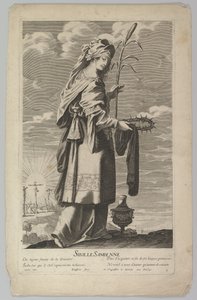 Samian Sibyla, ca. 1635. Tvůrci: Gilles Rousselet, Abraham Bosse. od Gilles Rousselet and Abraham Bosse