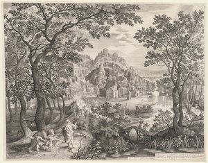 Elisha Cursing the Children of Bethel who are be pohlted by bears, 1602.