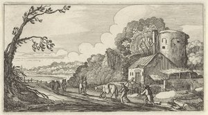 Krajina s cestovateli Dvanáct krajin s postavami (název na objektu) od Gillis van Scheyndel (I)