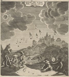 Zons-en maansverduistering Zatemnění slunce a měsíce, padající hvězda, chvění nebes (titul na předmětu)