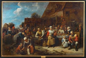Vesnická hostina (malba na plátně) od Gillis van Tilborgh