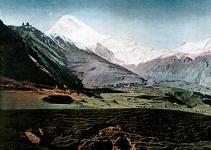 Mount Kazbek, Kavkaz, c1890 od Gillot