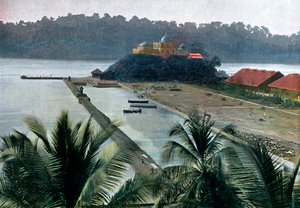 Port Blair, hlavní město Andamanských a Nicobarských ostrovů, Indický oceán, c1890