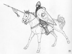Středověk: Normanský rytíř z 11. století. od Giorgio Albertini