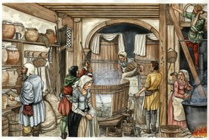 Středověk: továrna na pivo (pivovar) od Giorgio Albertini