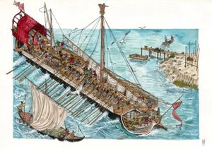 Rekonstrukce benátské galéry z 15. století od Giorgia Albertiniho. od Giorgio Albertini