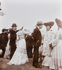 Elegantní lidé na galopu běželi, Cascine Park, Florencie