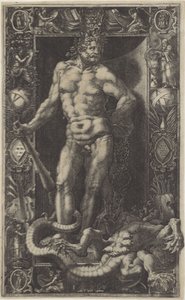 Hercules jako vítěz Hydry z Lerny od Giorgio Ghisi