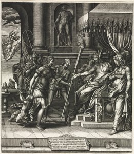 Pomluva z Apelles, 1560. od Giorgio Ghisi