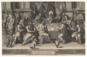 Poslední večeře, 1551. od Giorgio Ghisi