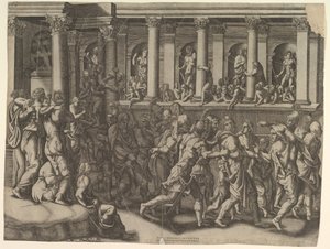 The Mocking of the Prisoners, ca. 1540. od Giorgio Ghisi