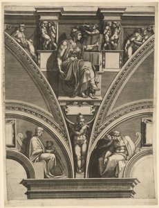 Eritrejská Sibyla od Giorgio Ghisi after Michelangelo