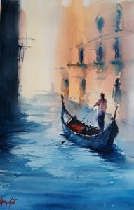 Zlatá benátská gondola od Giorgio Gosti