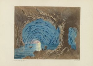 Modrá jeskyně na Capri Jeskyně Blue de Capri! (název na objektu) od Giorgio Sommer (attributed to)