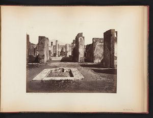 Pohled na ruiny Casa di Pansa v Pompejích, Itálie Casa di Pansa (Pompeje) (název na objektu) od Giorgio Sommer (attributed to)