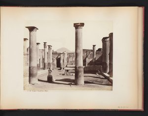 Pohled na ruiny domu Marca Olconia v Pompejích, Itálie (Pompeje) Casa di Marco Olconio (název na objektu) od Giorgio Sommer (attributed to)