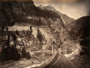 Úsek železnice San Gottardo ve Faido od Giorgio Sommer